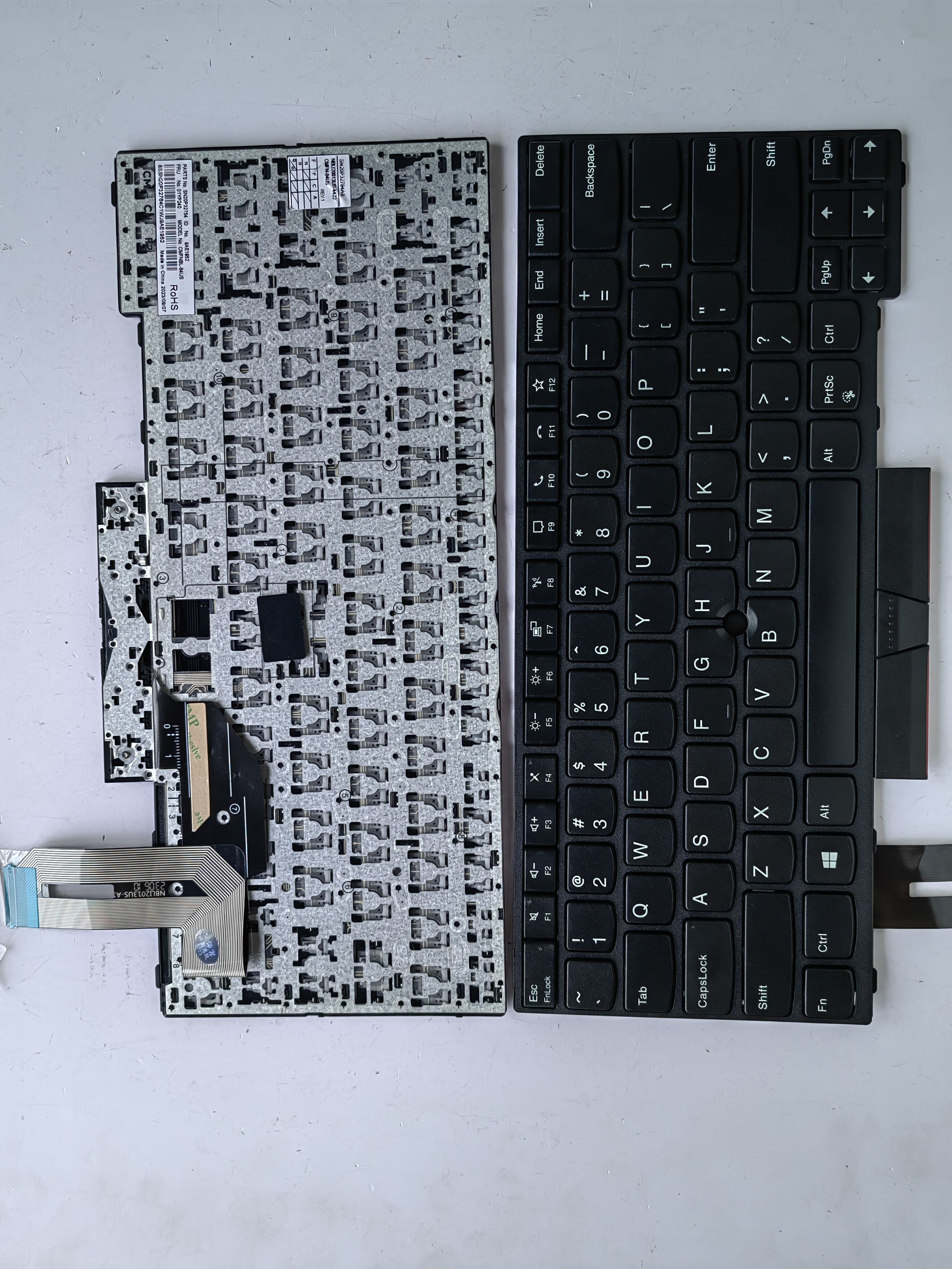 Picture of New Replacement Laptop Keyboard For IBM T14/P14S GEN1/SK full light/T14 GEN1/T14 GEN2 BLACK FRAME BLACK With hole (OEM) US Layout